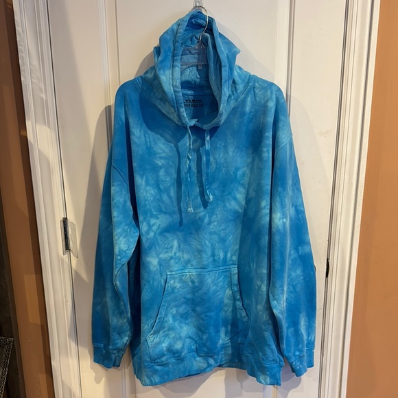 NWOT Seven Rock Life Blue Tie-Dye Hoodie pullover sweatshirt size 3X - Picture 1 of 5